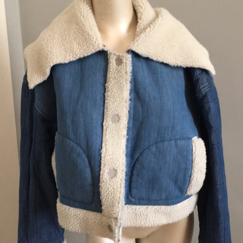 Pilcro and  the letterpress denim jacket Sherpa‎